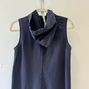 The Black Dog Womens Sleeveless Full Zip Hoodie Vest Cotton Gray XS Contemporary thumbnail 5