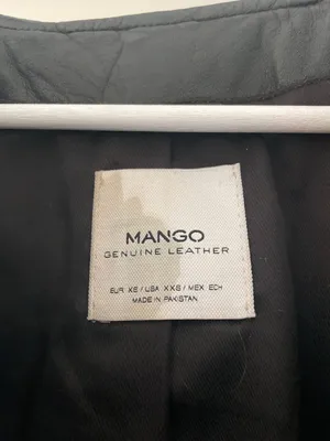 Mango Genuine Leather Biker Jacket Xs/S thumbnail 2