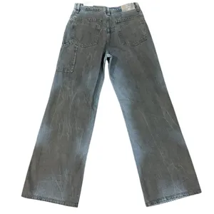Free People Tinsley Baggy High Rise Jeans 90s Grunge Dirty Wash NWT 27 Short thumbnail 8