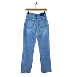 Abercrombie & Fitch The 90s Straight Distressed Jeans Light Blue Denim Size25/0S thumbnail 4
