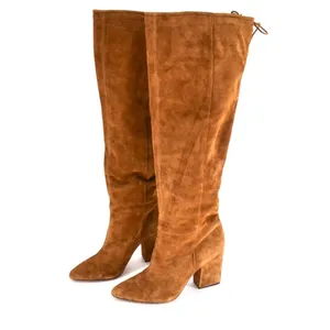 Vince Camuto Sarelia Knee High Boots Suede Brown Block Heel 7 thumbnail 5