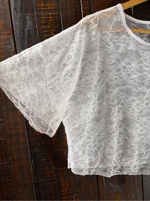 Honeydew Light Lavender Lace Top thumbnail 5