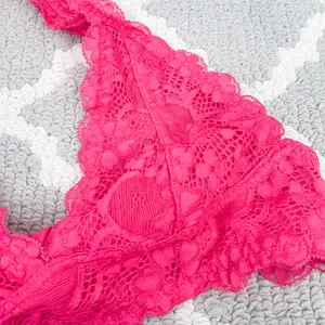 Free people intimately got pink lace bralette halter bra x-small thumbnail 4