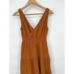 Universal Thread Dress Women XS Rust Orange Boho Tiered Sleeveless Gauze Midi thumbnail 9