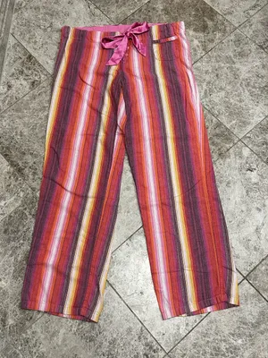 Y2K PINK Victoria’s Secret Pajama Pants Womens Striped Cotton Blend Drawstring S thumbnail 3