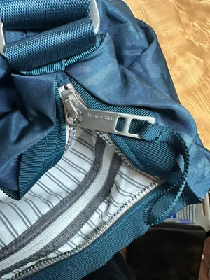 Lululemon Teal Blue Jacquard Expandable Hobo Gym Travel Shoulder Bag Large thumbnail 8