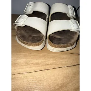 Papillio by Birkenstock Arizona Birko Flor Platform Sandals White Womens Sz 39 Q thumbnail 6