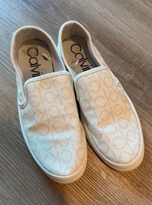 Calvin Klein Marren White Monogram Logo Slip On Sneakers Shoes size 6.5 thumbnail 1