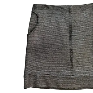 Diane Von Furstenberg Skirt Katinko Silver Metallic A-Line Skirt Size 10 thumbnail 10