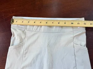 AYBL Pocket Style Bike Shorts Work Out Athletic Shorts Size Small Cream / Gray thumbnail 8