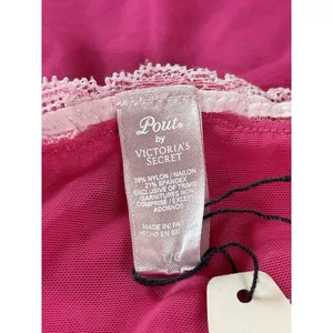 Y2K Pout By Victoria’s Secret Pink Sheer Mesh Lace Trim Cami Tank Top NWT L thumbnail 6