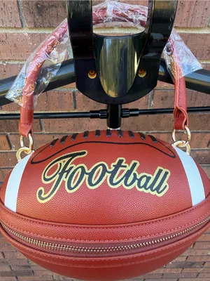 Football Novelty Shaped Handbag Crossbody Shoulder Bag Adjustable Strap NWOT New thumbnail 7