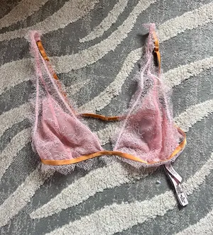Victoria’s Secret pink and orange lace bralette thumbnail 1
