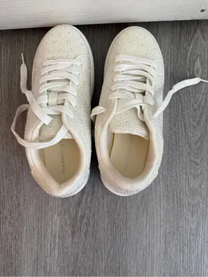Madden Girl Jeena White Rhinestone Sneakers Size 7.5 NWOT thumbnail 7