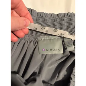 Athleta Skort Activewear Gray‎ Smocked Waist Pockets Large Gorpcore Sporty thumbnail 4