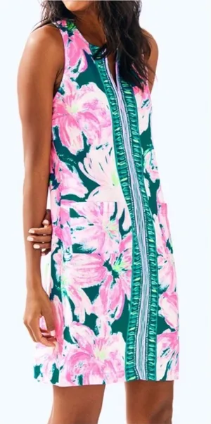 Lilly Pulitzer Carlotta Shift Dress in Tidal Wave Pans Garden Women’s size 4 thumbnail 1