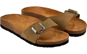 Moosfield Leather slip on sandal Sz 38/ US 7.5 thumbnail 1