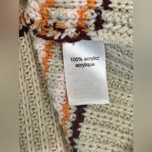 Maurices‎ Striped Vneck Knit Pullover Sweater Boho Tan Detail Womens size Med thumbnail 7