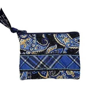 Vera Bradley Zipper Pouch Wallet in Vintage Retired Windsor Navy Pattern thumbnail 1