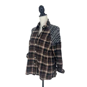 Free People Fireside Nights Plaid Button Down Shirt XS‎ thumbnail 5