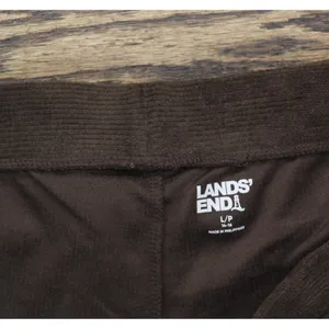 Lands' End Womens Sport Knit High Rise Corduroy Leggings Rich Coffee Brown PL thumbnail 3
