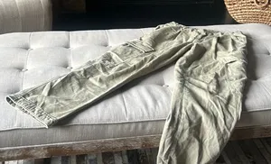 Free People Creme Cargo Carpenter Pant Size 2 thumbnail 1