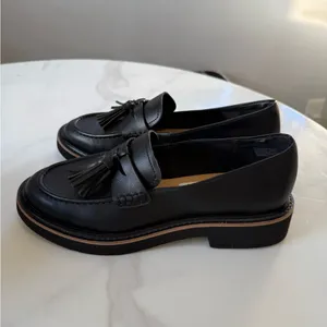 Splendid Black Leather Tassel Loafers thumbnail 5
