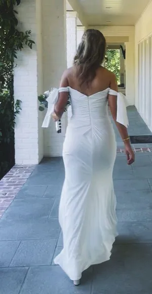 Prom Dress White Size 4 thumbnail 2