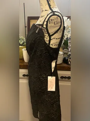 NWT Crystal Doll Junior’s Jacquard Rhinestone Bow A-Line Mini Dress thumbnail 3
