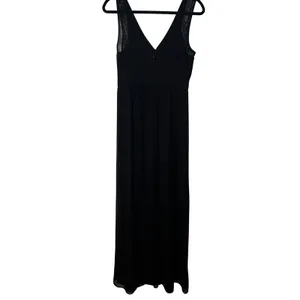 BCBGeneration Black Lace Insert Trim Wedding Guest Maxi Evening Gown Dress Sz‎ 8 thumbnail 7