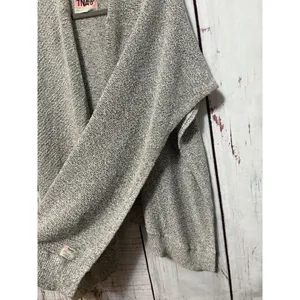 Aritzia TNA Ionic Cape Gray Oversized Knit Open Cardigan Size Medium thumbnail 4