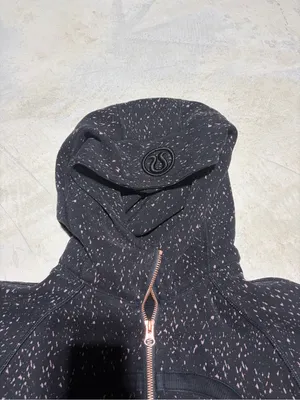lululemon athletica Black Speckled scuba Hooded Zip Jacket 8 thumbnail 2