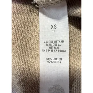 Aerie 1/4 Zip Hoodie Womens XS Oversized Pullover Hoodie Beige, 100% Cotton D49 thumbnail 2