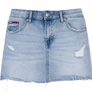 Tommy Hilfiger Light Blue Distressed Denim Mini Skirt thumbnail 1
