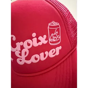 LaCroix Lover Red Pink Trucker Hat Coquette Y2K Mesh Snapback Cap Adjustable thumbnail 5