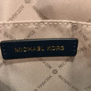 Michael Kors Navy Blue Leather Double Handle, Zipper Closure Shoulder Bag thumbnail 9