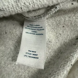 Izod Womens Grey Speckled Sweatshirt Plaid Tie Front Layered Look Size Medium‎ thumbnail 7