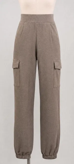 A New Day Super Soft Cargo Joggers Walnut Brown Size Small Relaxed Fit Ribbed thumbnail 1