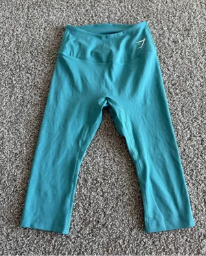 Gymshark Teal High-Waist Cropped Leggings thumbnail 1