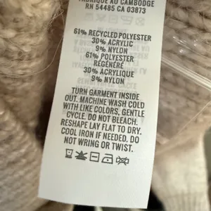 NWT Aerie Pointelle Bow Cardigan Sweater Tan Oatmeal size small thumbnail 4
