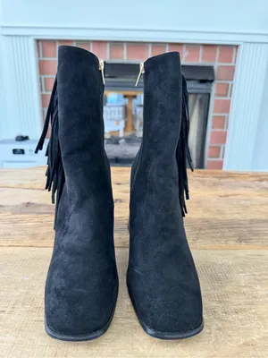 Fringe Pleather Suede Boots By NY&Co ~ Size 10 thumbnail 6