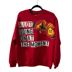 Unique Taylor Swift and Travis Kelce Handmade Sweatshirt L Heart Hands Chiefs thumbnail 1