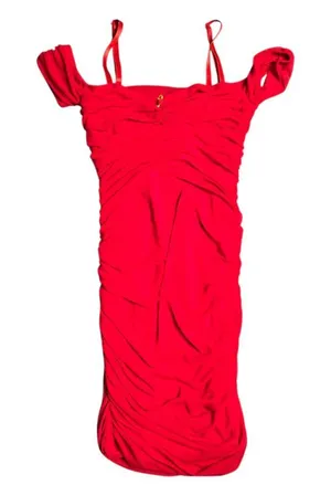 Sugar Thrillz Red Light Special‎ Ruched Dress Size: M thumbnail 1