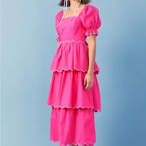 English Factory Fuchsia Tiered Dress - $185 MSRP - Size S thumbnail 3