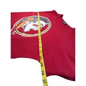 Gameday‎ Couture FSU Florida State Seminoles Leopard Glitter Top XS/S Oversized thumbnail 5
