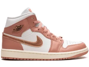 Air Jordan 1 Mid SE Red Stardust Sail Pink Sneakers Women’s 10 thumbnail 1