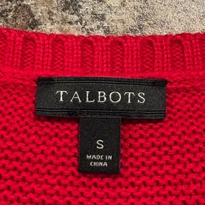 Talbots Sweater Holiday Christmas Classic Minimalist Festive Cozy Red Size Small thumbnail 3