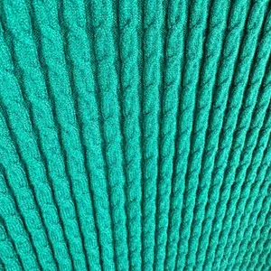 Adrianna Papell‎ Green Cable Knit Lightweight Crew Neck Sweater Button Detail M thumbnail 3