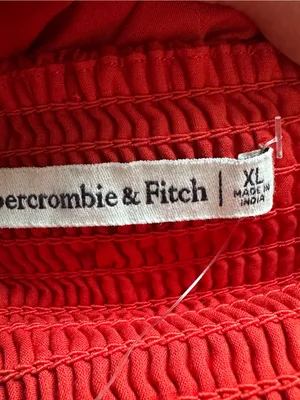 Abercrombie & Fitch Women’s Red Spaghetti Bubble Hem Mini Dress XL NEW thumbnail 6