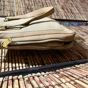 Fossil Preston Woven Straw and Leather Shopper Shoulder Bag thumbnail 4
